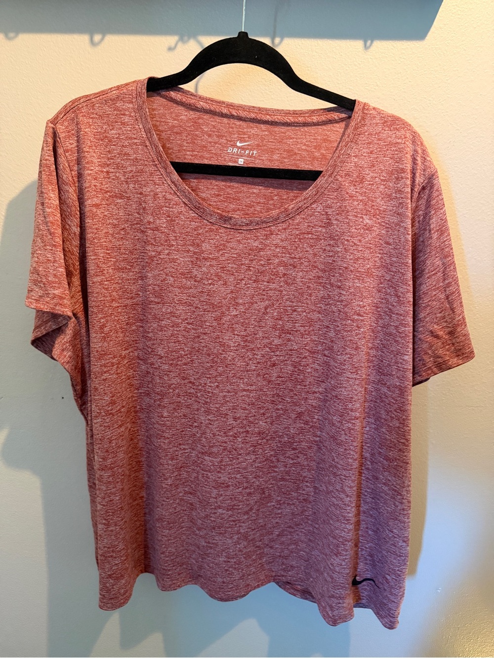 Nike Dri-FIT Heathered Rose Short Sleeve Women's Top 3X